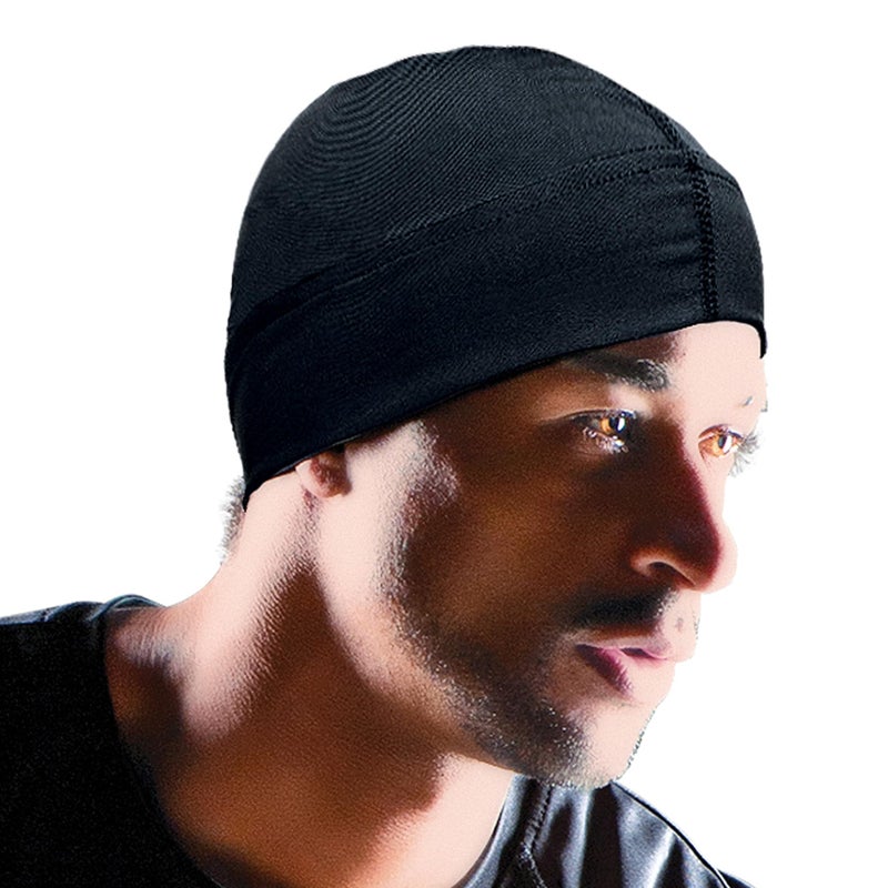 Dri Sweat قبعات رأس كاملة التغطية للرجال من دري سويت، سوداء - Image 1